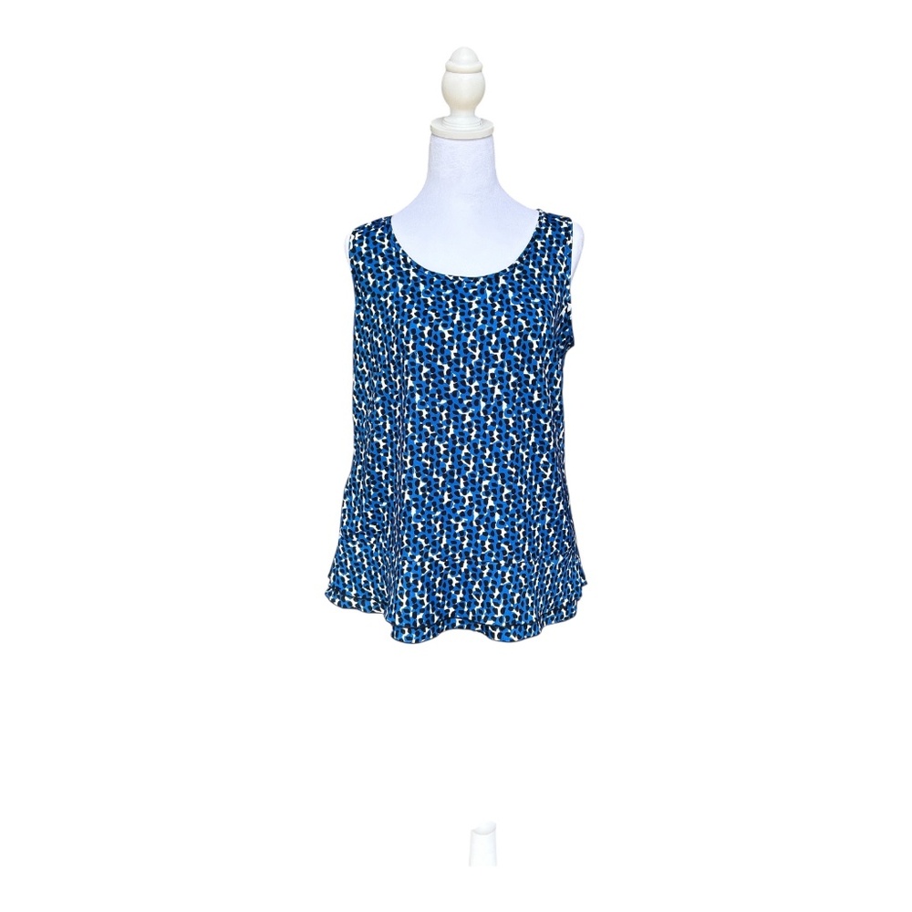 Ann Taylor Blue Geometric Top-Size S